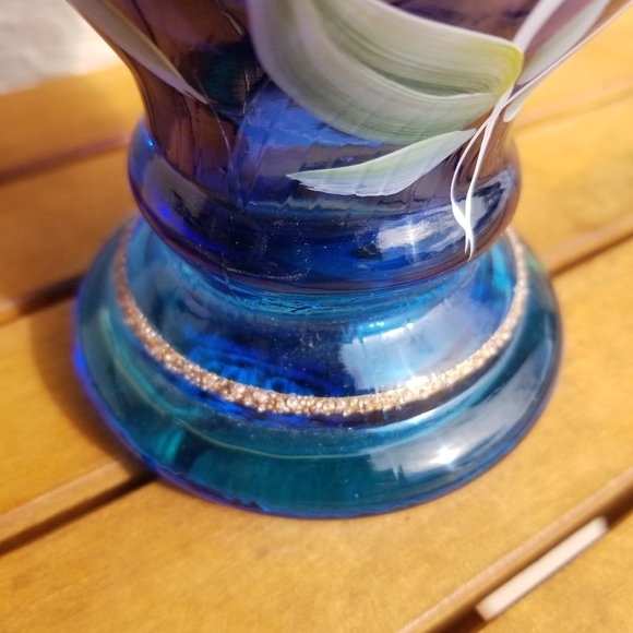 ❌️SOLD❌️Fenton 50th Anniversary Art Mulberry Glass Vase Hand Painted Vintage - Picture 13 of 13